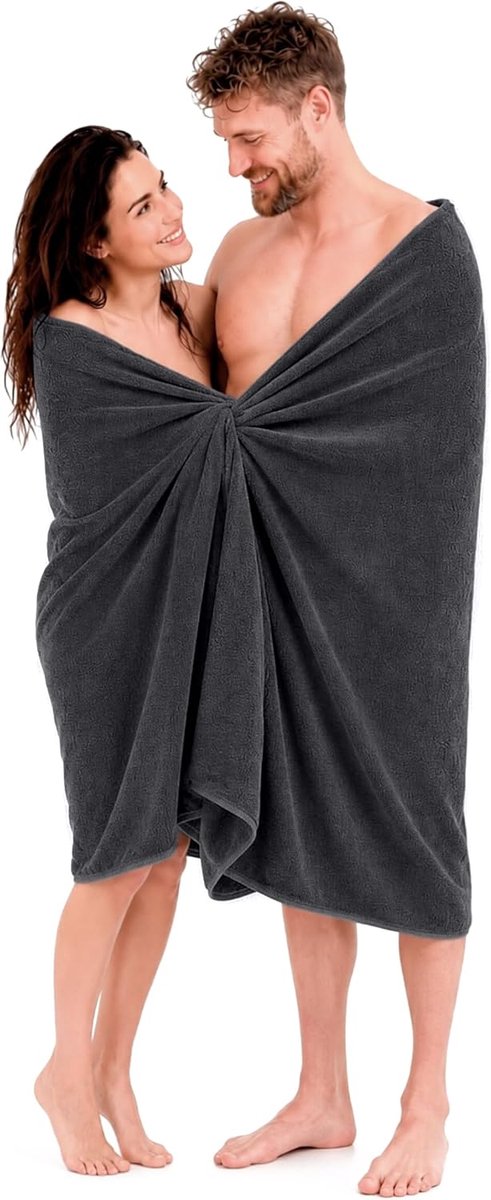Badlaken 100x200 100% Katoen Premium kwaliteit - Grote badhanddoek – Strandhanddoek katoen – Sauna handdoek XXL (Zwart)