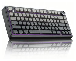 AULA F75 Pro - Draadloze Gaming Toetsenbord - Mechanisch Toetsenbord - 75% Hot-Swappable Custom Toetsenbord Met Draaiknop - 2,4 GHz/USB-C/BT5.0 Mechanisch Gamingtoetsenbord - Zeerif Zwart