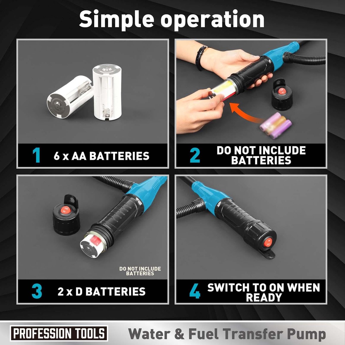 Draagbare brandstofovervoerpomp - waterpomp benzine thumbnail 4