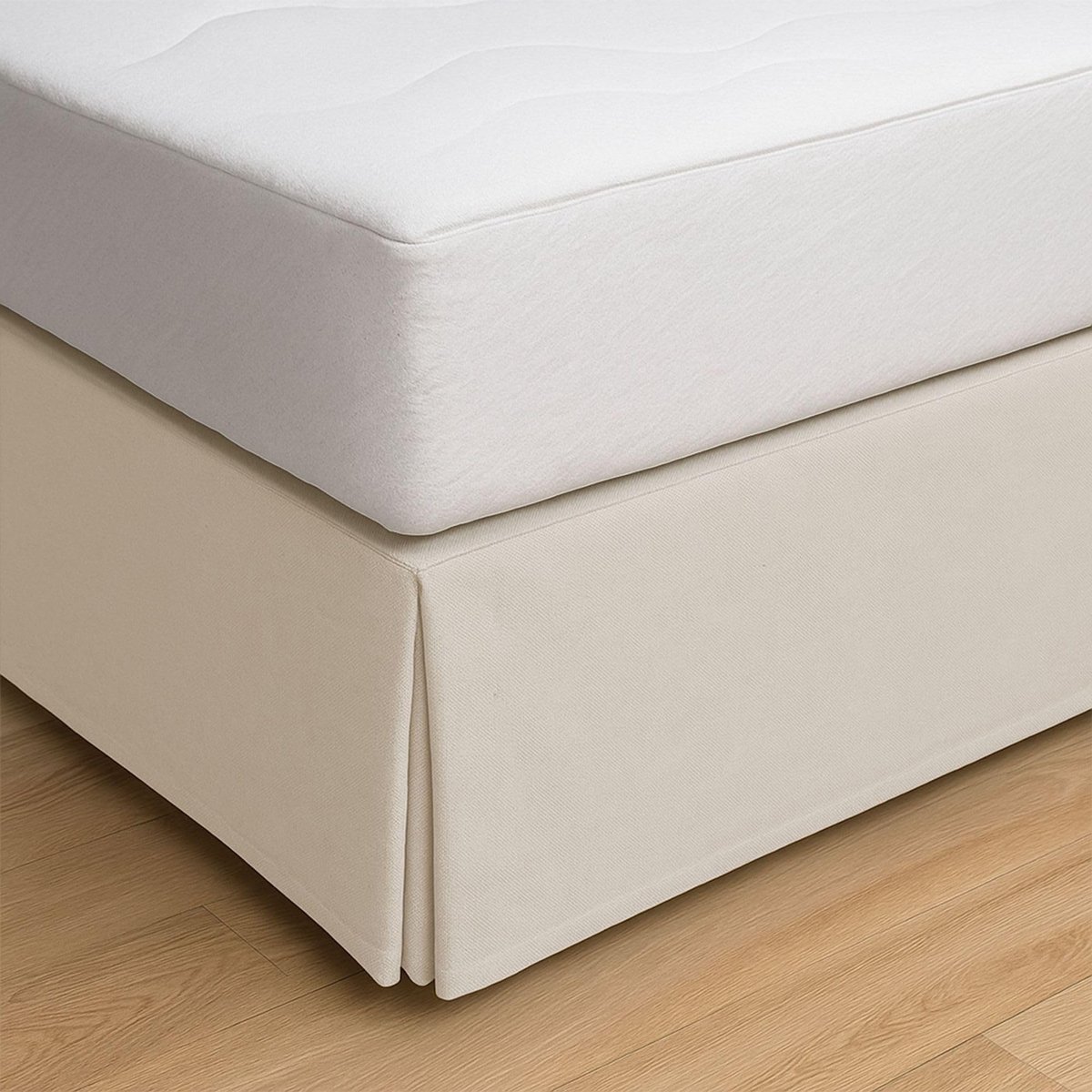 Bedspreider Beddengoed - Dekbedovertrek Sprei - Bed Beschermen - Elastisch en Anti-slip - 105 x 190/200 cm - Ivoor