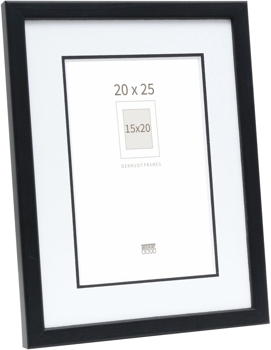 Deknudt Frames fotolijst S41JL2 P1 - zwart - passe-partout - 15x20 cm
