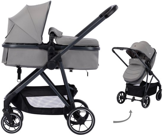 Bebeconfort Breeze Trio - 3-in-1 Kinderwagen met Autostoeltje - 0-4 jaar - Mineral Grey — afbeelding 2