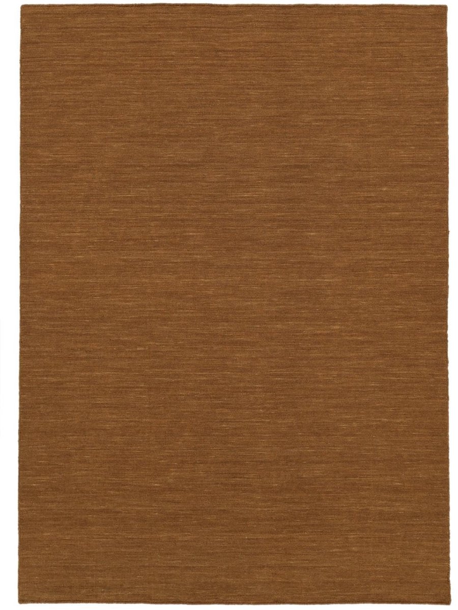 Vloerkleed, Kelim, 160 x 230 cm, Rechthoekig, Laagpolig, Woonkamer, Eetkamer, Slaapkamer, Alleen chemisch reinigen, Care & Fair gecertificeerd, Bruin