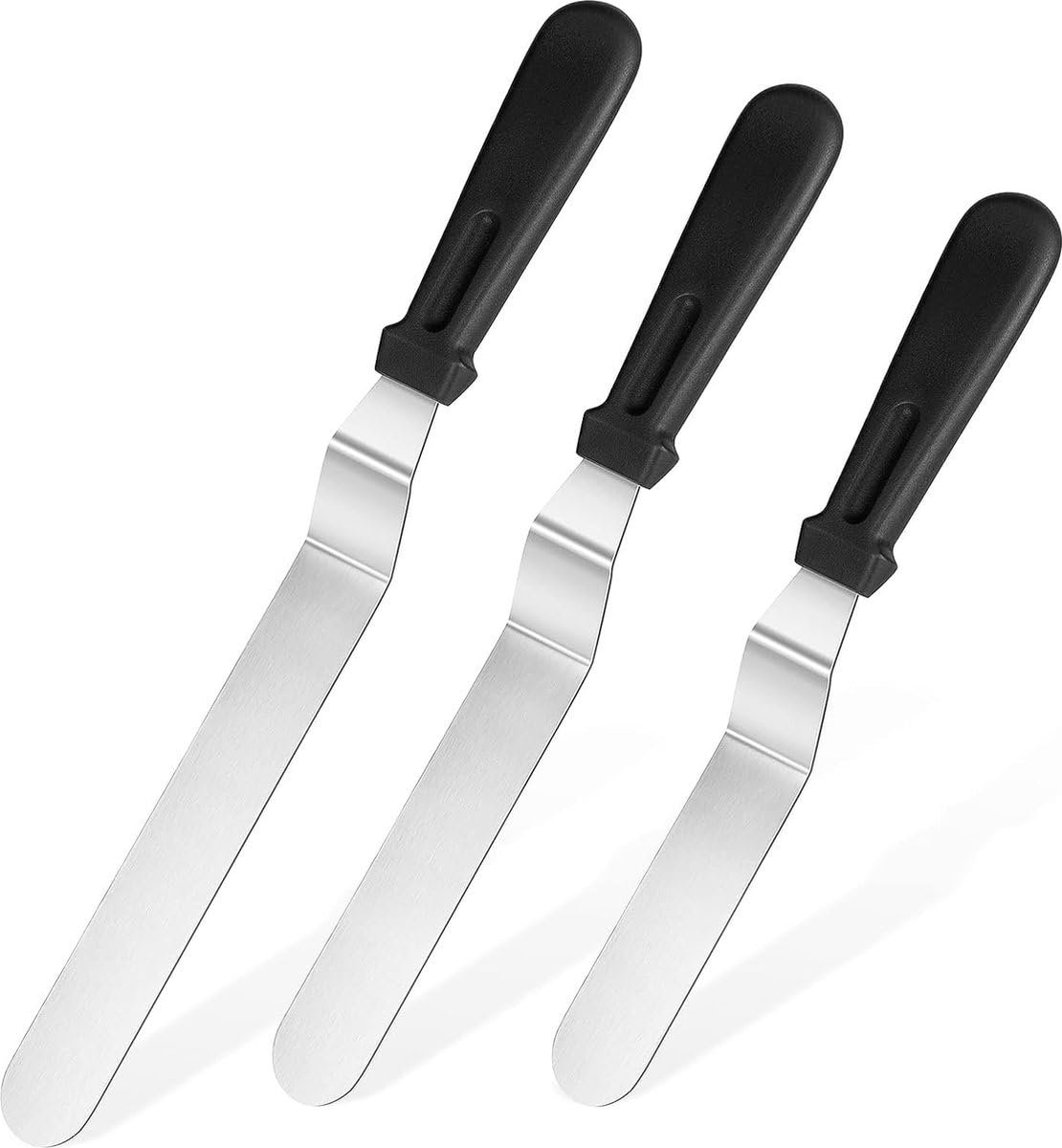- Glaceermes - Middel - 3 stuks - Gebogen Spatel
