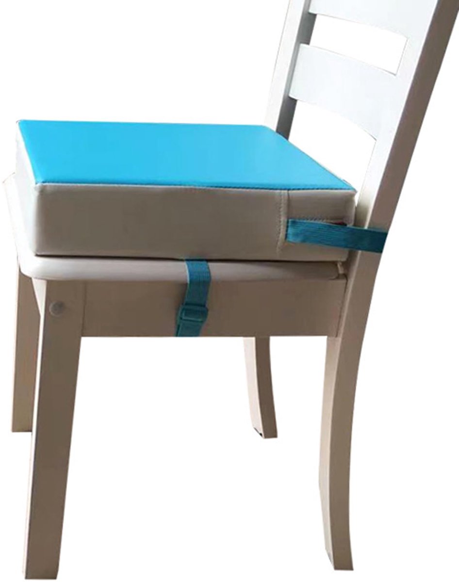 - Met Verwijderbare Ritssluiting Stoelhoes, Draagbaar Reisverhogerkussen, Tuinzitkussen, Vloerkussen, Stoelkussen, Zitkussen(Size:32 * 32 * 8cm,Color:Blauw en wit)