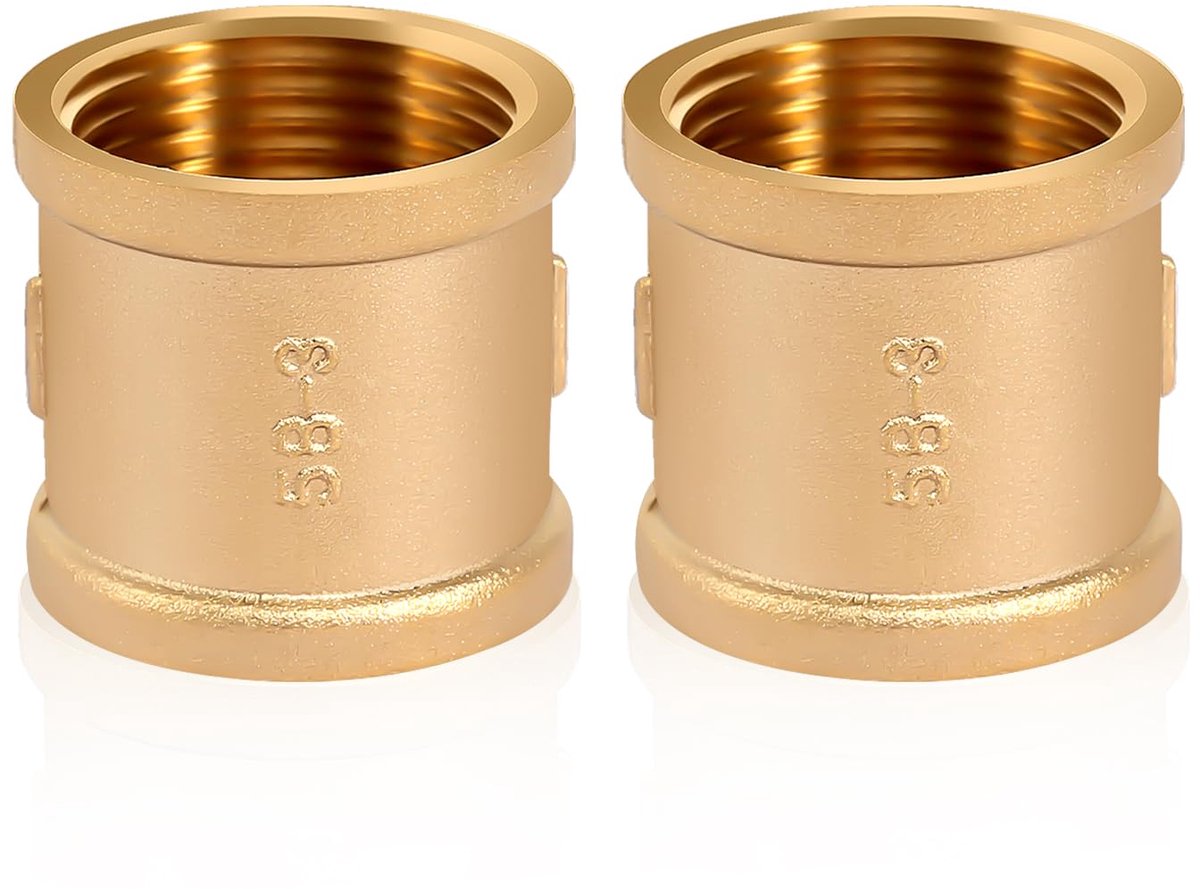 Dubbele nippel 1 inch IG/IG messing, binnendraad messing verbindingsstuk adapter dubbele aansluitnippel 1 inch connector voor buisaansluiting