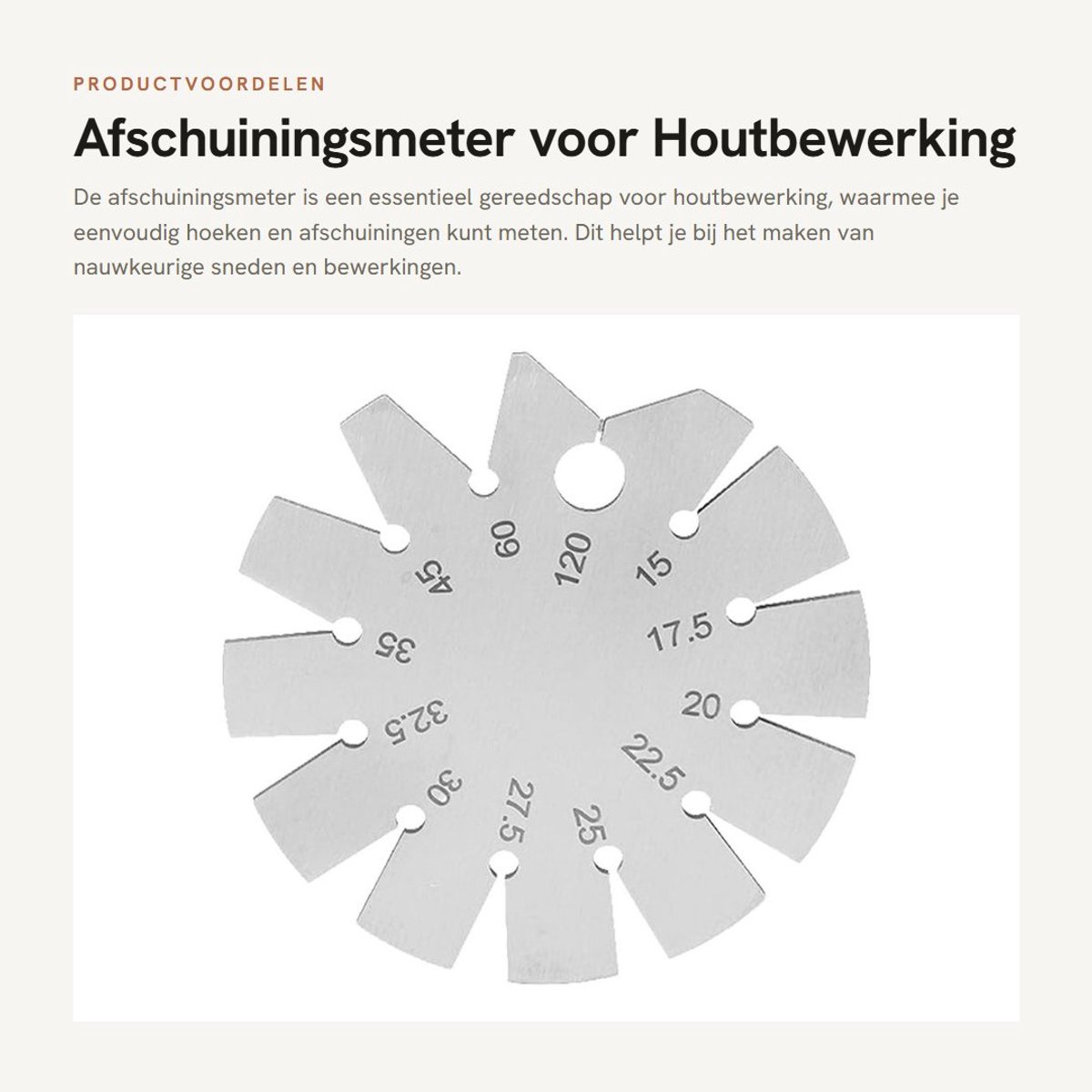 Dailygoods - Afschuiningsmeter voor Houtbewerking
