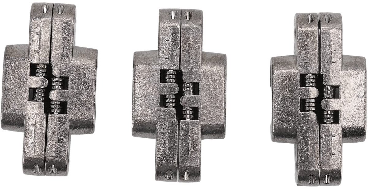 Dailygoods- Deurscharnier Zinklegering - Onzichtbare Scharnieren - 180 Graden - Slotscharnier - Voor Vouwdeuren - Zwart Vernikkeld - 3 Stuks