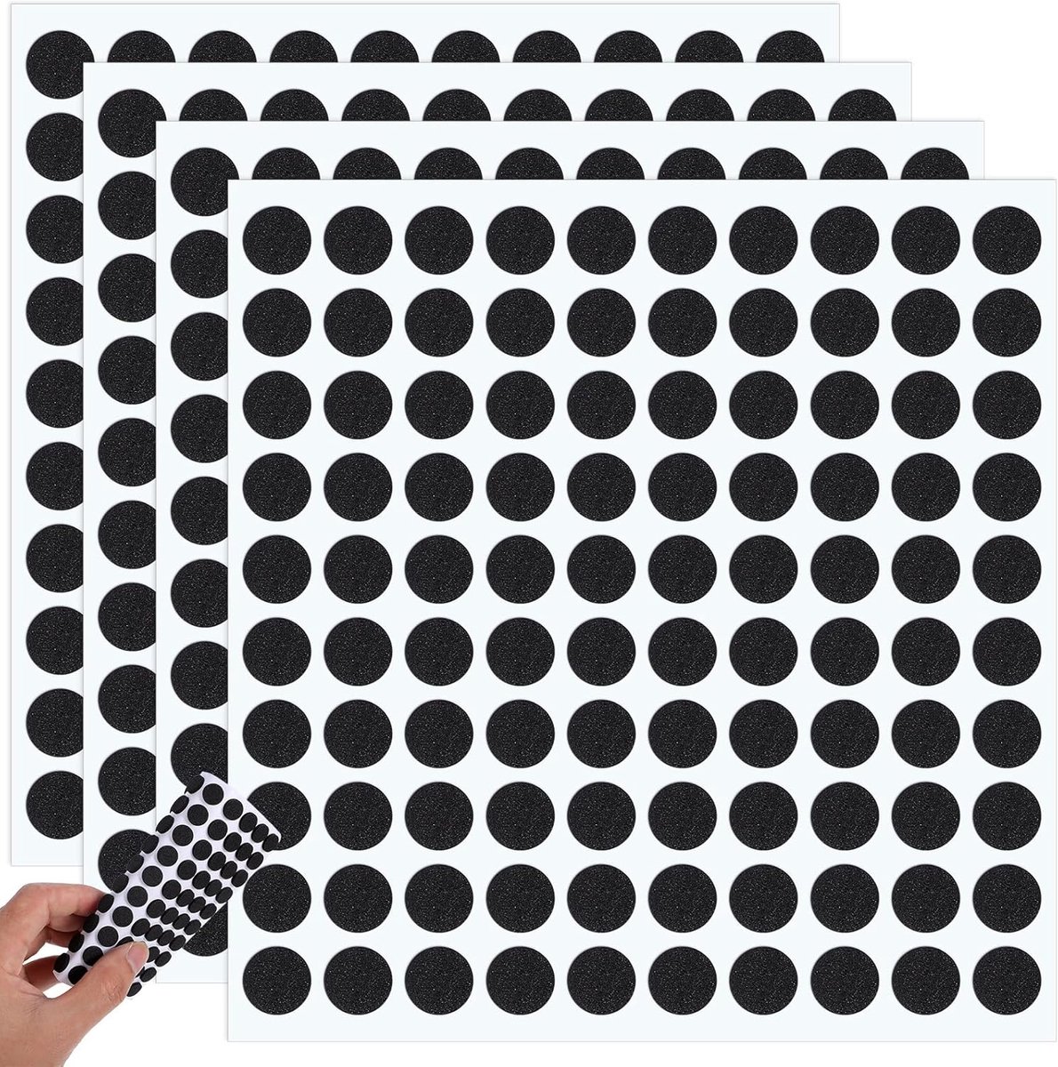 400 stuks viltglijders, zelfklevend, 10 mm × 2 mm, zwarte antislippads, meubelglijders, zelfklevende viltpads, viltstickers, stoelmatten, viltglijders ter bescherming van je meubels en