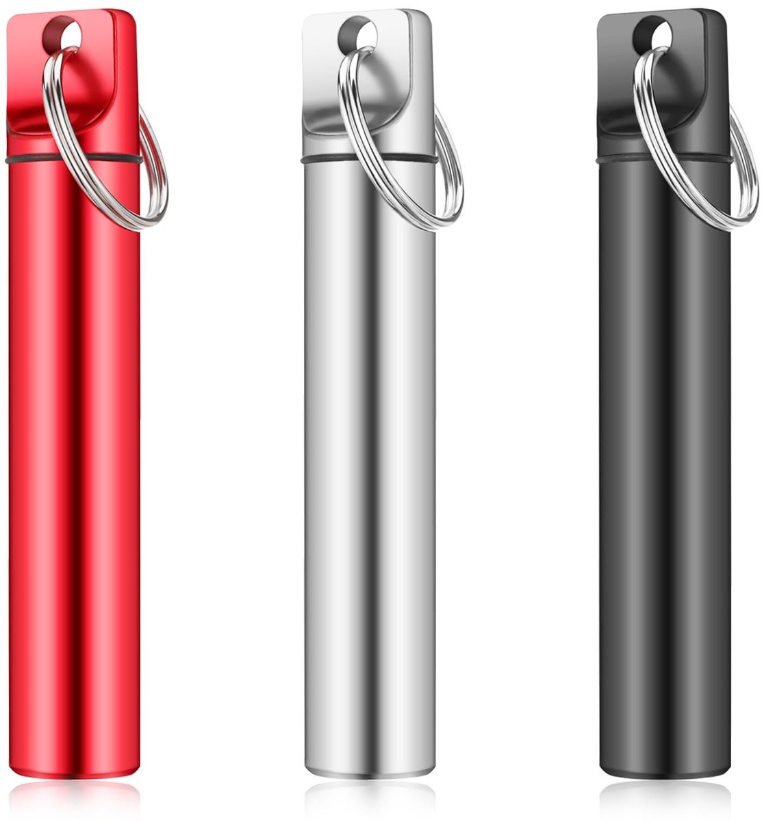 Dailygoods- Tandenstokerhouder - Set van 3 - Aluminium - Compact - Geschikt voor reizen - Houdt 15-20 tandenstokers - Mooi cadeau - Tandenstoker