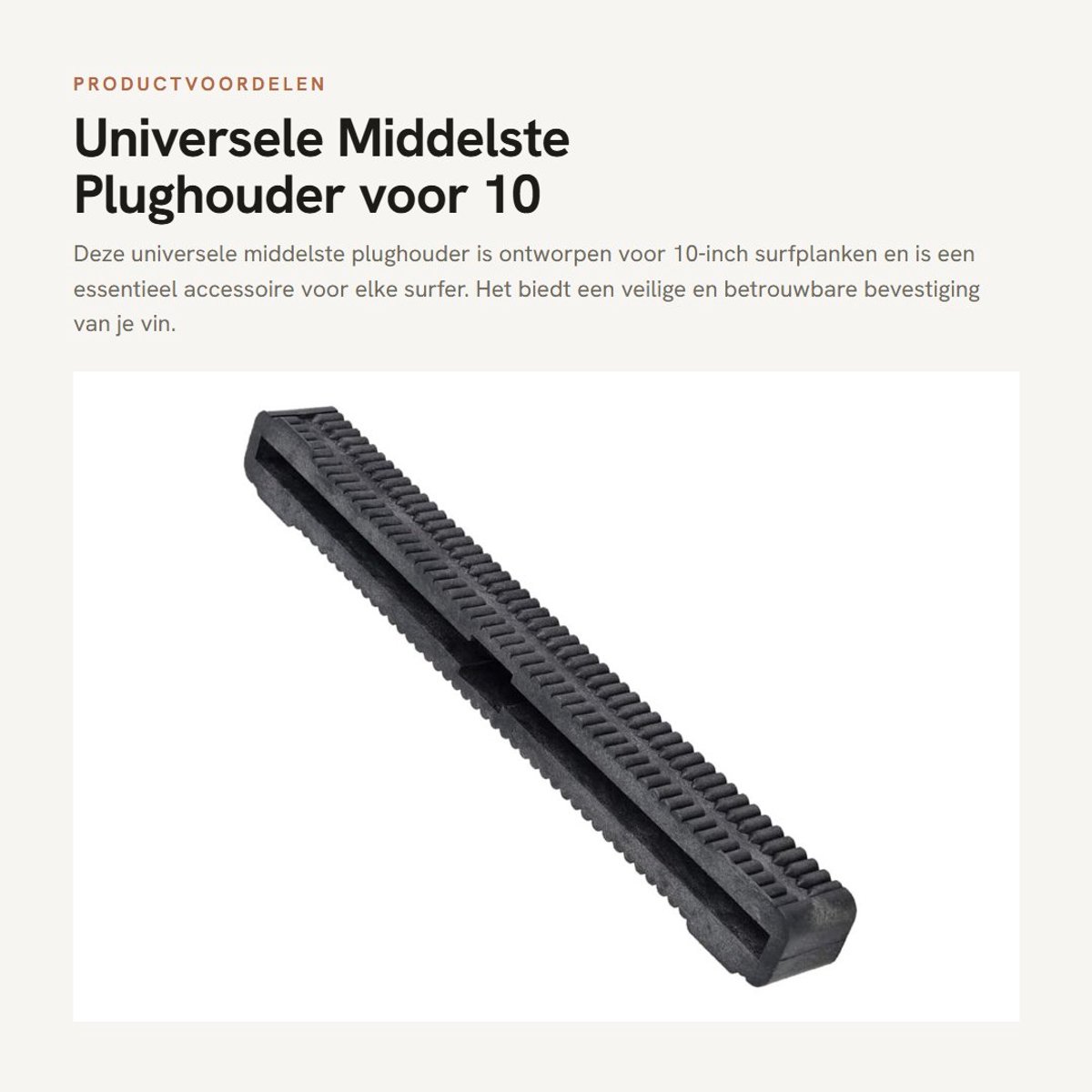 Dailygoods- Finsysteem Universele Middelste Plughouder - 10 Inch - Hoogwaardig Plastic - Eenvoudig te Monteren - Water- en UV-bestendig - Duurzaam Gebruik - Vinbox