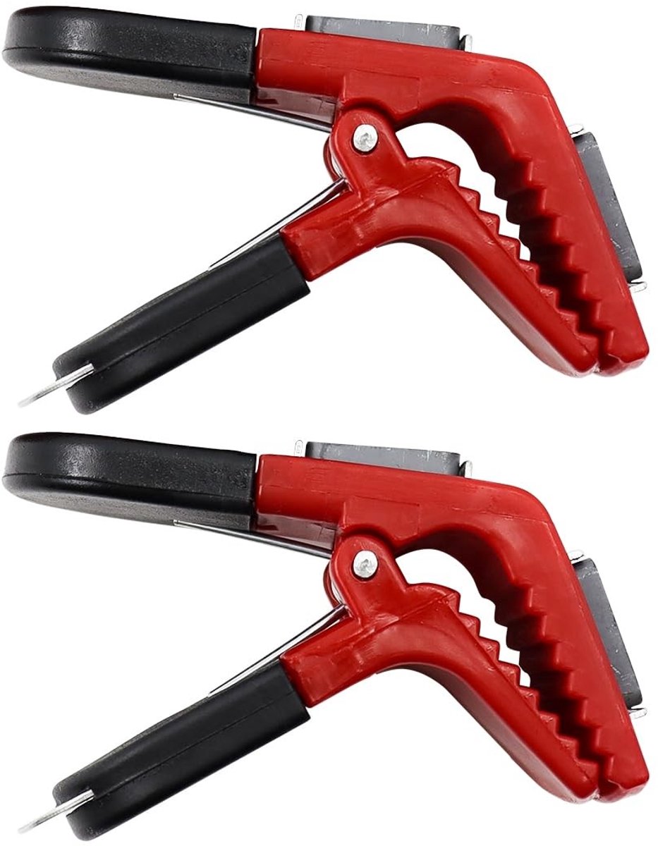Dailygoods- Verfkwasthouder 2 stuks - Magnetische Clips - DIY-gereedschap - Morspreventie - Kunststof - Rood - Verfclip