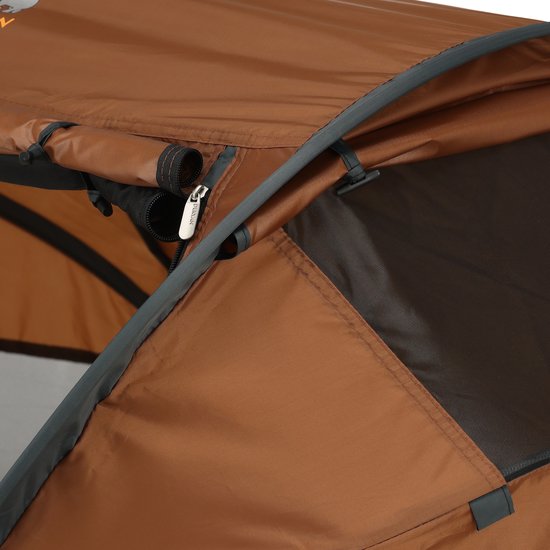 Deryan Peuter Luxe Campingbedje - Inclusief zelfopblaasbare matras - Caramel van Deryan — afbeelding 2