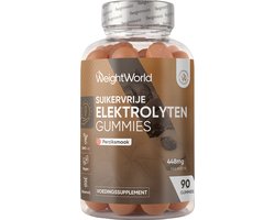 WeightWorld Elektrolyten Gummies - 448 mg - Met natrium, chloride, magnesium, kalium en calcium - Gelatine- en suikervrij - Alternatief voor elektrolyten tabletten