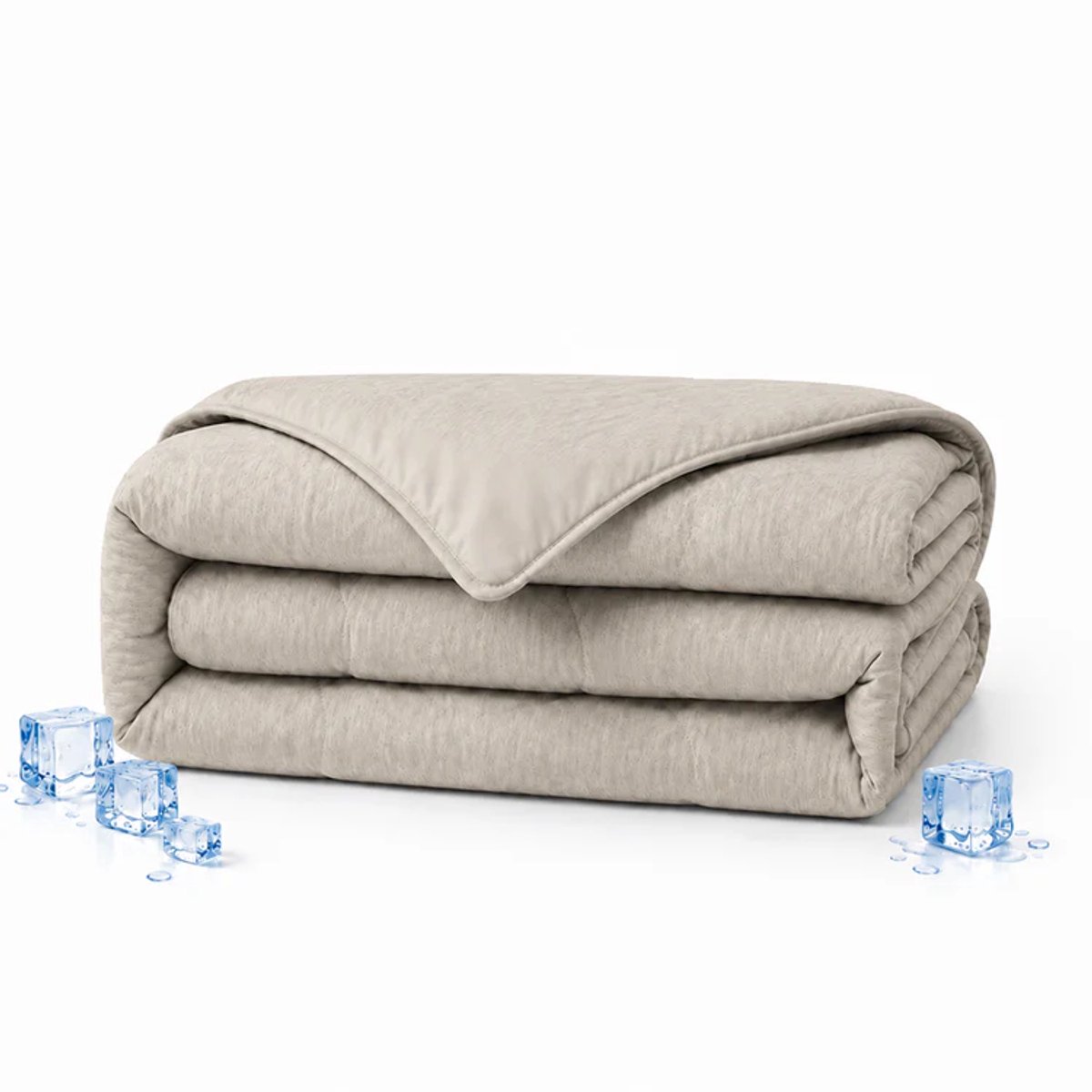 Verkoelend Dekbed zonder overtrek 200x220 cm – Taupe - Verkoelend & Ademend – Lichtgewicht Zomerdekbed – Wasbaar Dekbed