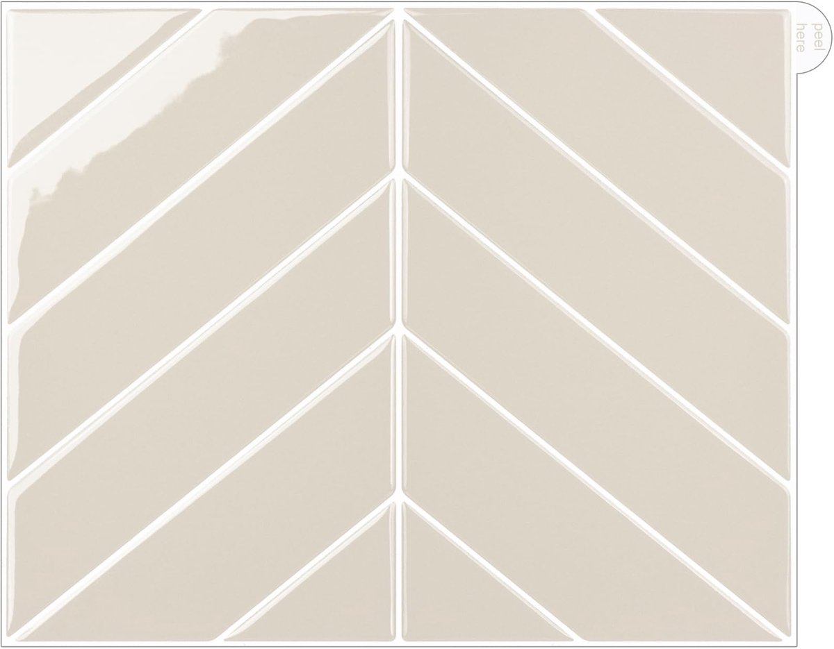 Stok op tegels keuken schil en plak backsplash tegel, visgraat zelfklevende wandtegels voor keuken en badkamer 10 vellen/pak