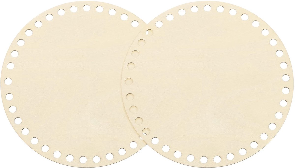 Mand Base, 2 Stks Mand Bodems Ronde Houten Base Shaper Tas Maken Benodigdheden Weven Breien Kit voor Gehaakte Schoudertas Handtas Portemonnee Craft