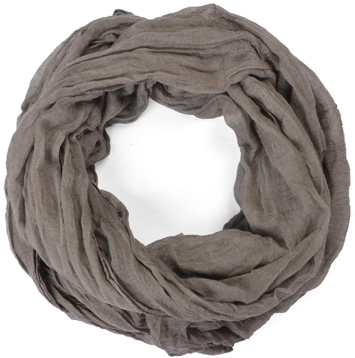 sjaal, crinkle, halsdoek, effen kleur, 70 x 180 cm