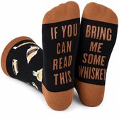 Chaussettes d'intérieur Funny Chaussettes Whiskey - Cute Home Socks AntiSlip Women and Men - If You Can Read This Whisky Boisson - 37 à 45 - Cadeau