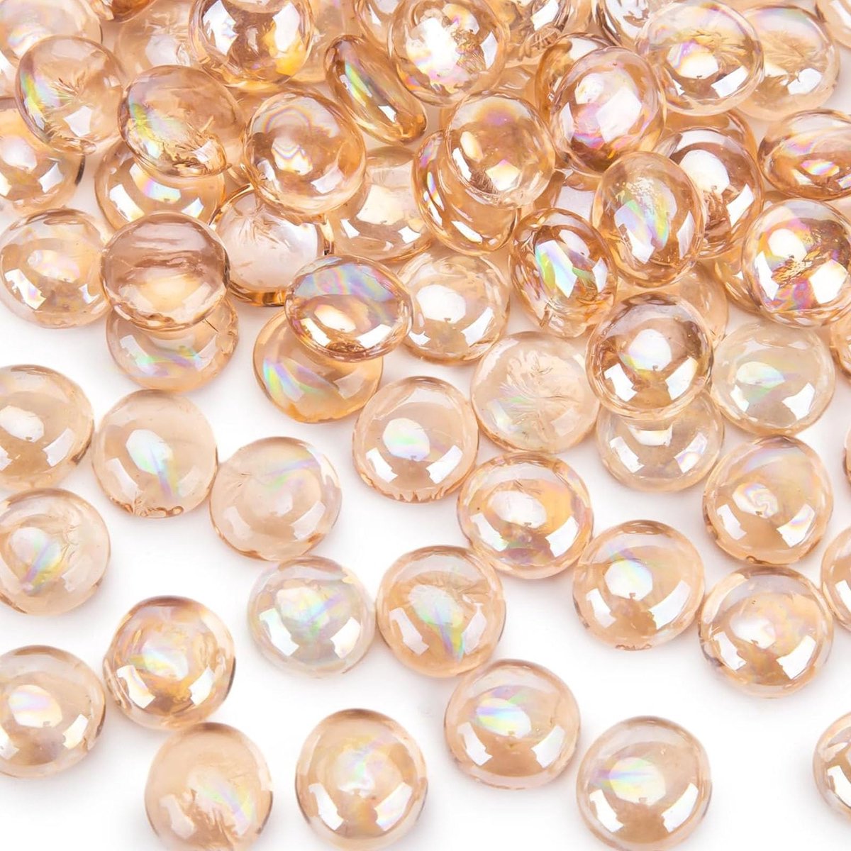 450g 80-100 stuks roze glasnuggets, decoratieve glasstenen, Mancala-stenen, decoratieve stenen, kinder-muggelstenen, mozaïekstenen om te knutselen, 1,7-1,9 cm