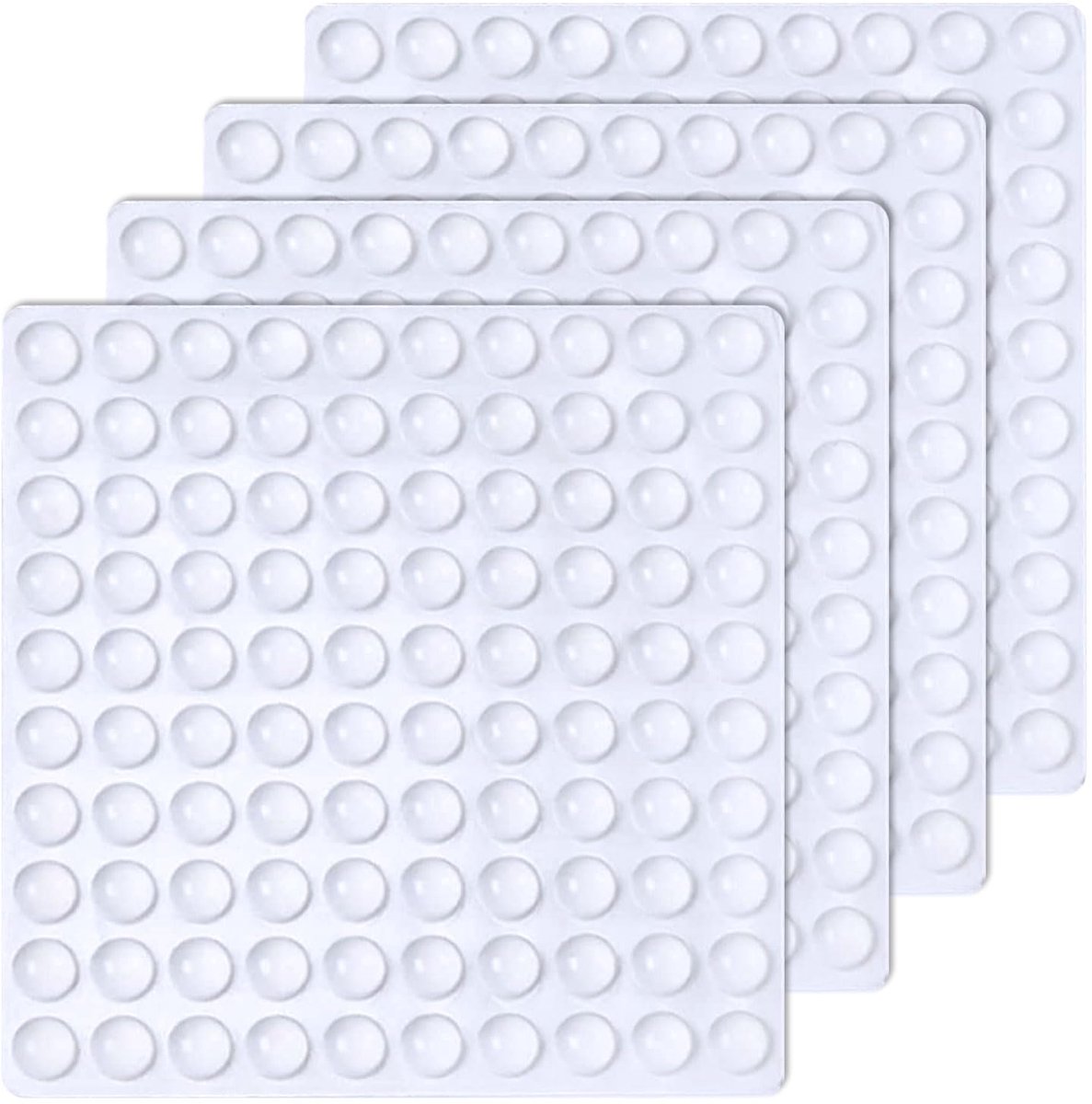 400 stuks siliconen bumpers, 6 × 2 mm zelfklevende rubberen pads, bumperpads, rubberen voetbufferpads, ruisonderdrukkingspads voor meubels, kasten, deuren, laden, kleine apparaten