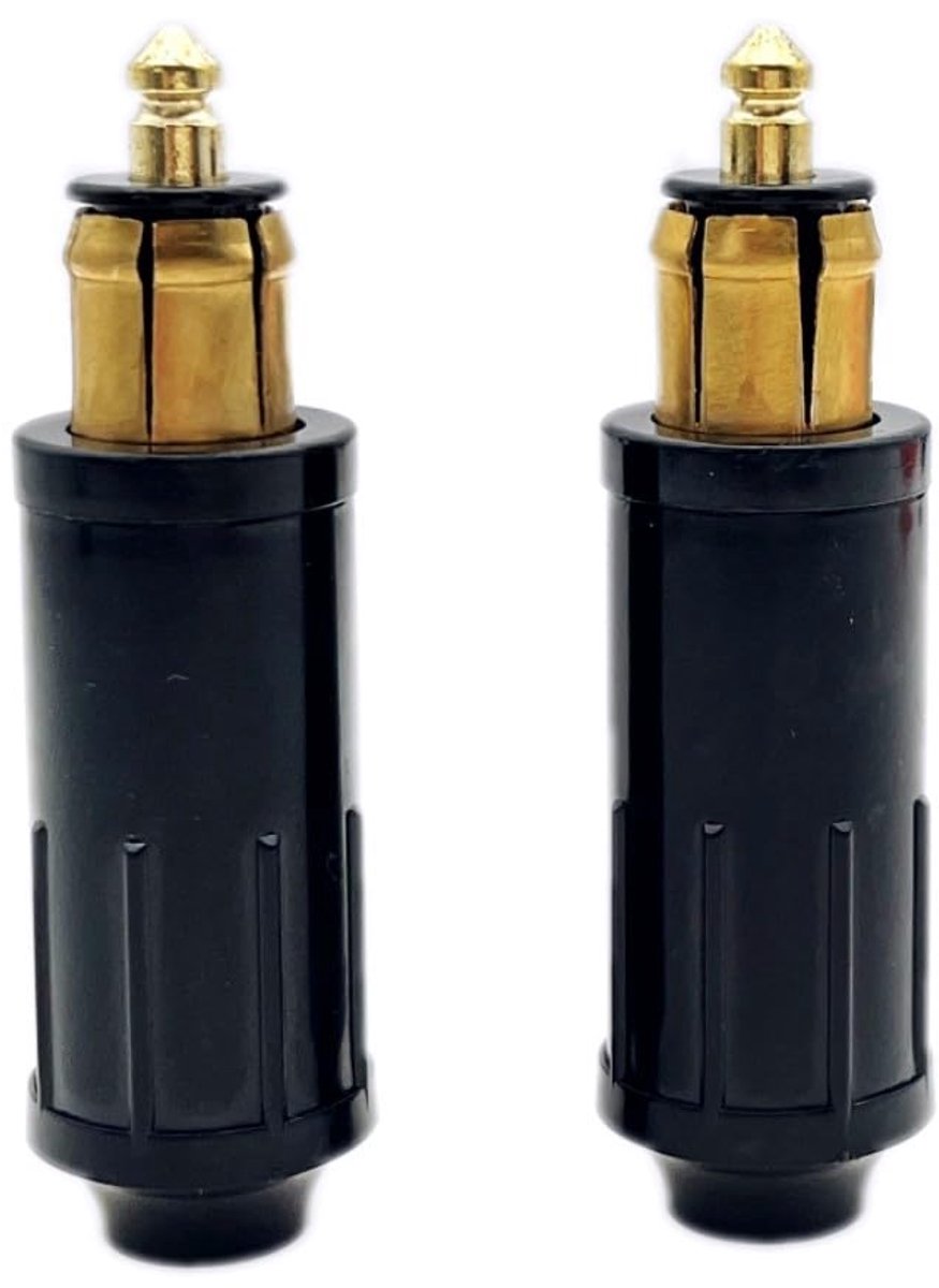 SnelShoppen - 2x DIN Stekker Vervanging voor Hella, Europese Sigarettenaansteker Adapter, Geschikt voor BMW en Triumph Motorfietsen, Ideaal voor DIY e