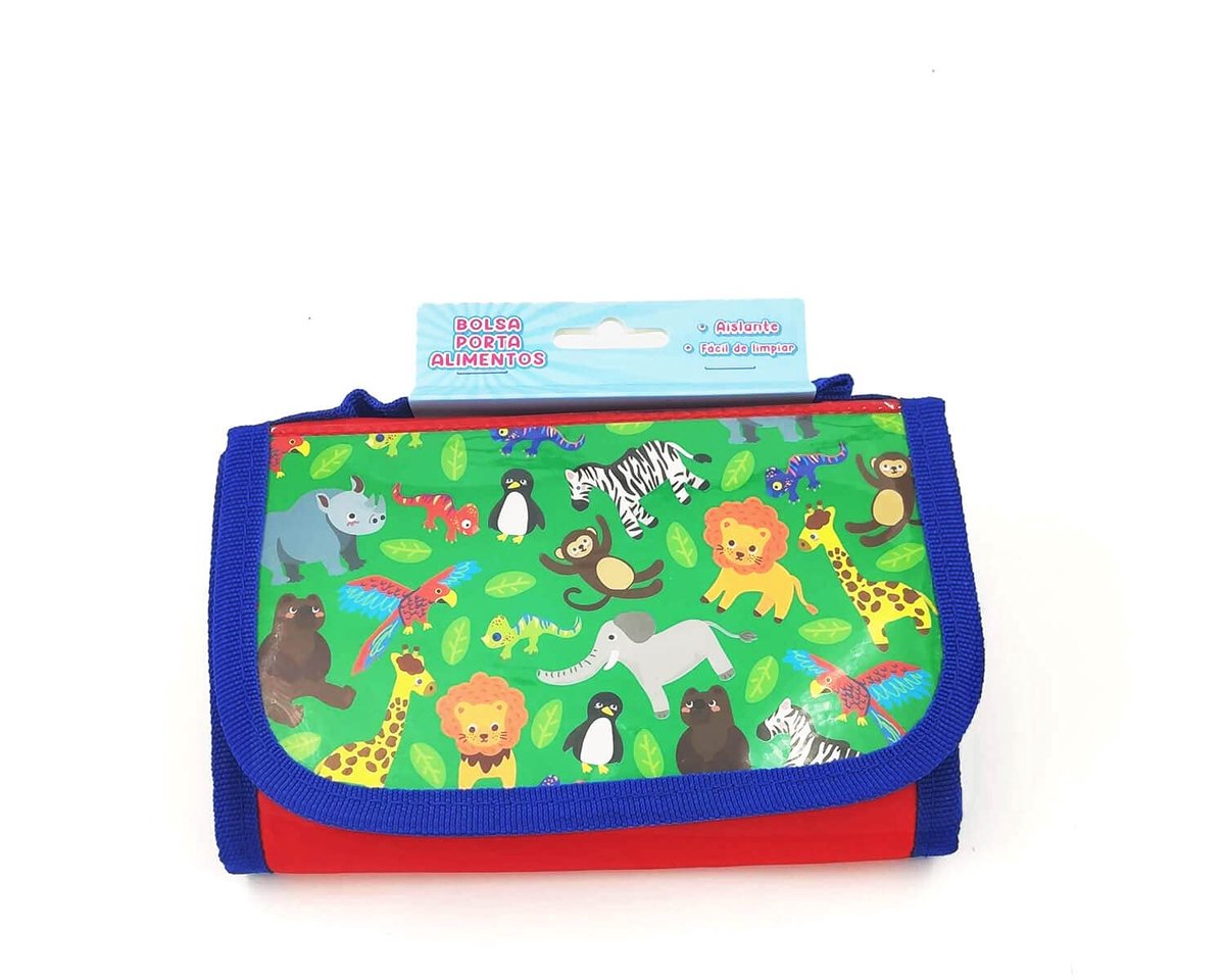 Koeltas voor kinderen, opvouwbaar, met isolatiemateriaal aan de binnenkant (dierentuin)