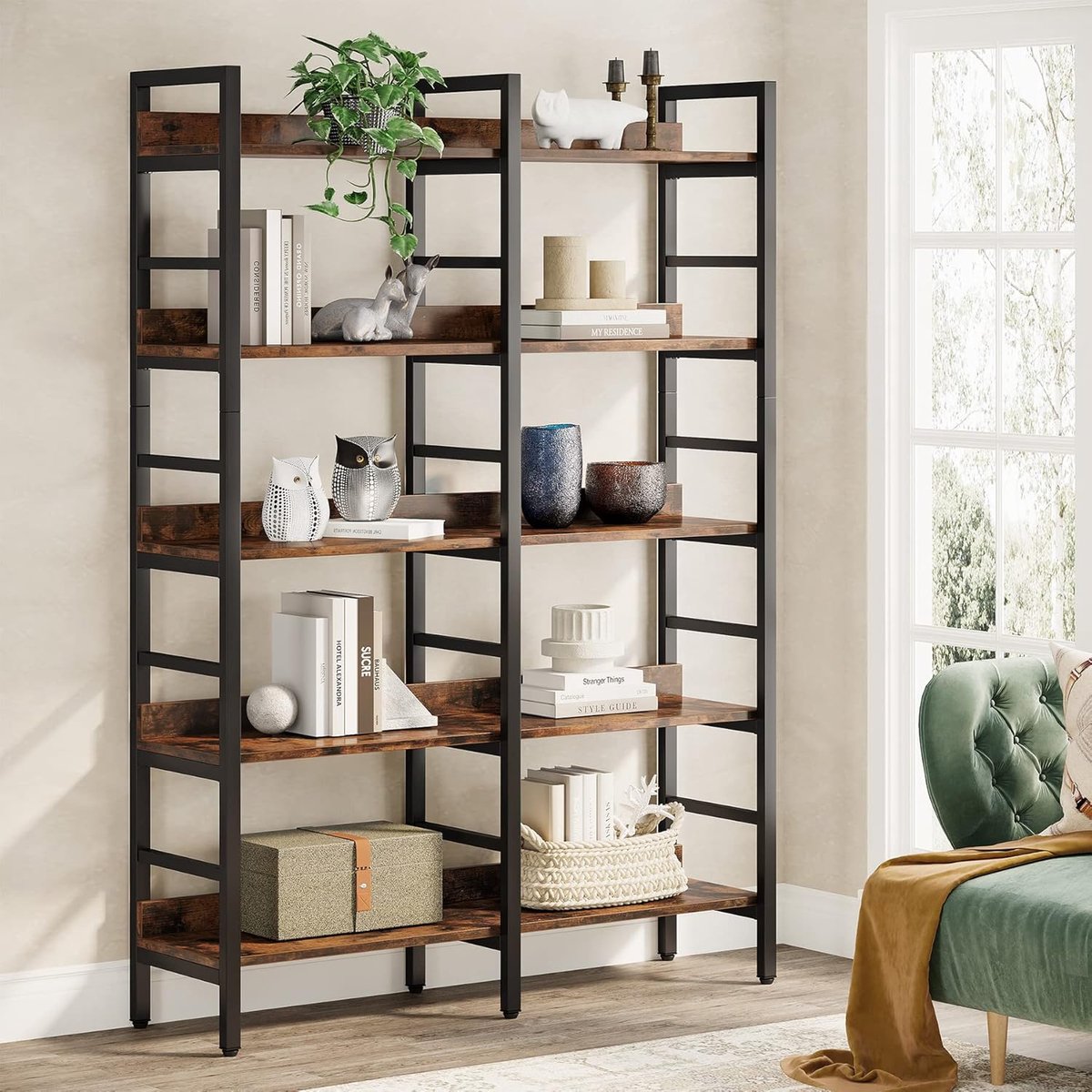 Kast - 180x120x30 cm - Zwart - Novihome