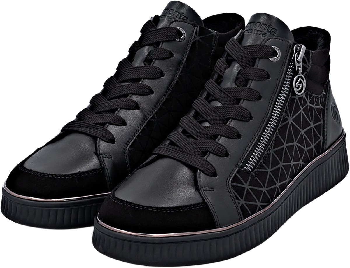 Hoge sneakers van Goatsuede-leer