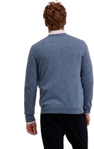 FALKE Luxury Classic V-Neck hoge kwaliteit elegant kasjmier trui heren blauw - maat L