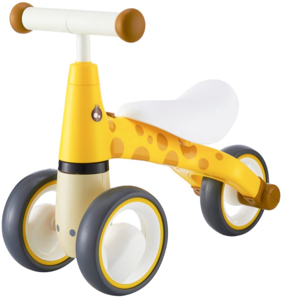 ECOTOYS Loopfiets Giraf - Baby & Peuter (12-36 mnd) - Indoor & Outdoor - Geel