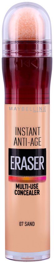 Maybelline Instant Anti-Age Eraser concealer in de kleur 07 Sand, met applicator.