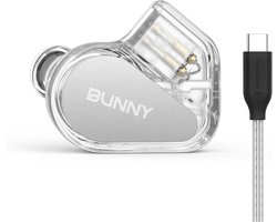 TANCHJIM Bunny - In-Ear Monitors - IEM - 10 mm Dynamische Driver - Gaming Oordoppen - Verwisselbare 2-Pins Kabel - Microfoon - USB-C