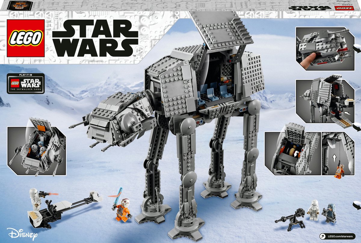 LEGO® Star Wars™ AT-AT™ 75288 bouwset, leuke speelset voor kinderen die spannende missies uit het Star Wars universum en scènes uit de klassieke Star Wars trilogie willen naspelen (1267 onderdelen) — afbeelding 8