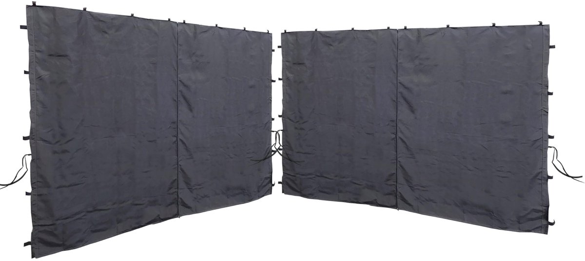 STAR QUICK STAR 2 zijpanelen met RV 300x195 cm voor Rank paviljoen 3x3m zijwand antraciet RAL 7012