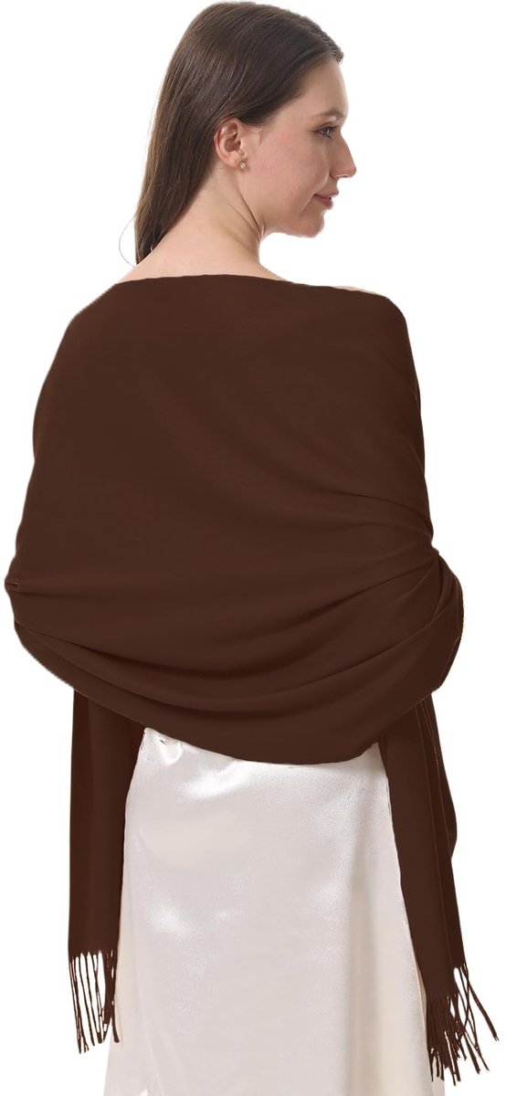 Pashmina-sjaal voor dames, feestelijke stola voor avondjurk, sjaals, schouderdoek, cadeau voor winter, bruiloft, herfst, bruidsfeest