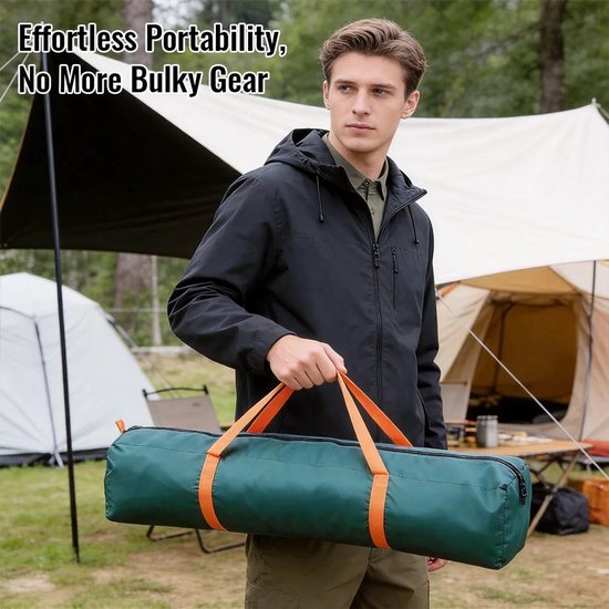 NordHaus Automatische 2-Persoons Tent - Pop-up Kampeertent - Snelopzettent - Hydraulisch Openingssysteem - Lichtgroen 200 x 150 x 110 cm — afbeelding 4