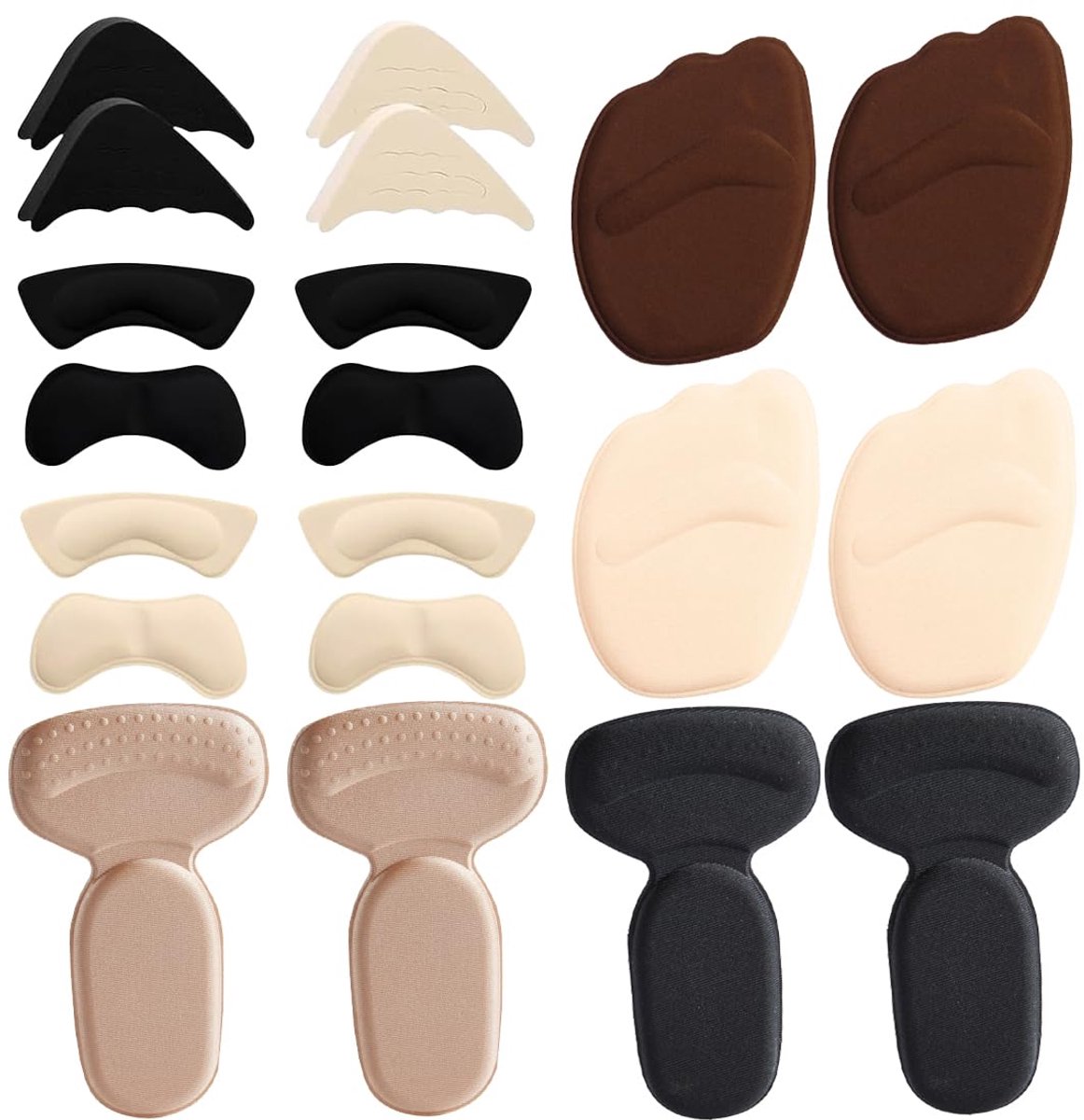 10 stuks hielkussens hielbescherming voor schoenen balbescherming voorvoet hoge hak kussentjes schoenaccessoires hielkussen teenkussen hielbeschermer zelfklevende beschermlaag inlegzolen voor