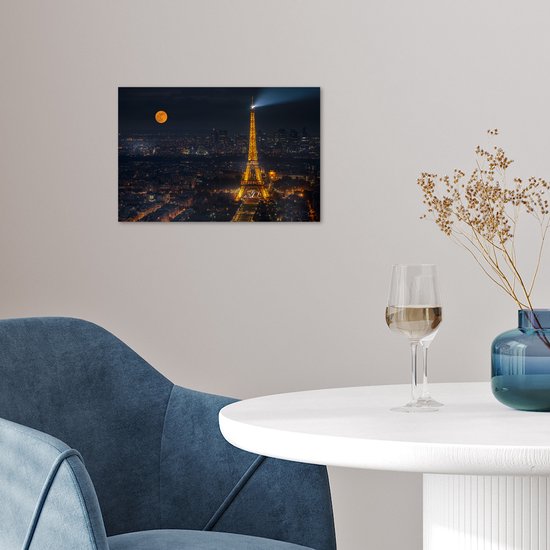Affiche Paris - Tour Eiffel - Lune - 30x20 cm