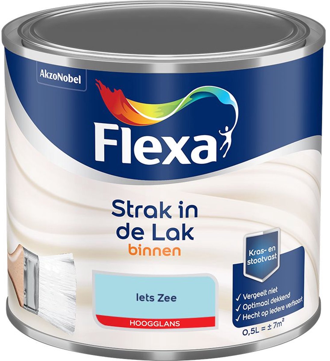 Flexa - Strak In De Lak Binnenlak Hoogglans - Iets Zee - Mengverf - 500 Ml