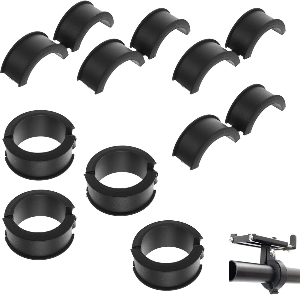8 stuks fietsstuur-siliconen afdichting, rubberen afdichting voor fietssturen 31,8 tot 25,4/22,2, stuur afdichting adapter voor racefiets, mountainbike