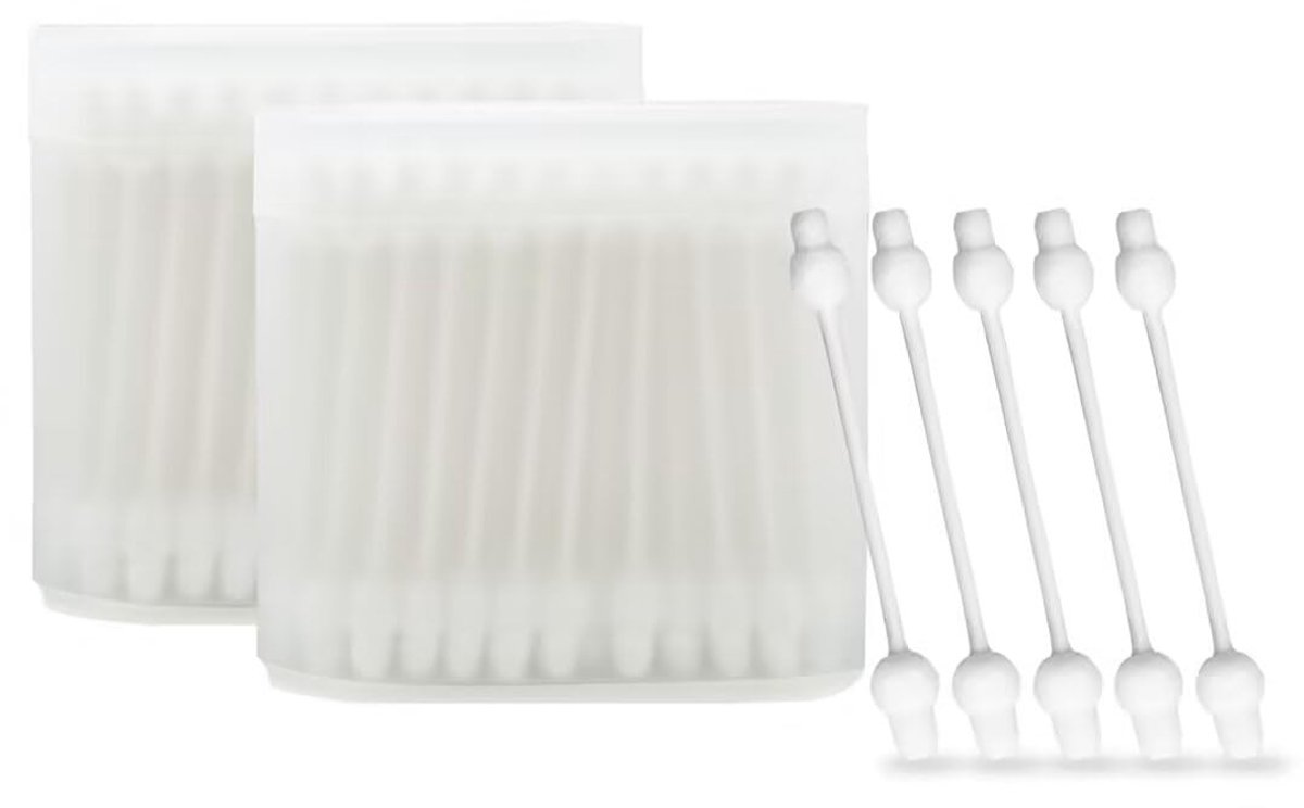 Dailygoods- Wattenstaafjes 200 stuks - Biologische Oorstaafjes - Veiligheidskop - Zacht Katoen - Duurzaam - Huidvriendelijk