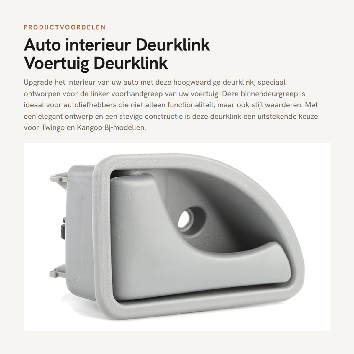 Dailygoods- Deurklink Linksvoor - Deurbeslag - Deurklink Vergrendeling - Deurklink Zwart - Deurklink Bescherming - ABS-Kunststof - Binnendeurgreep