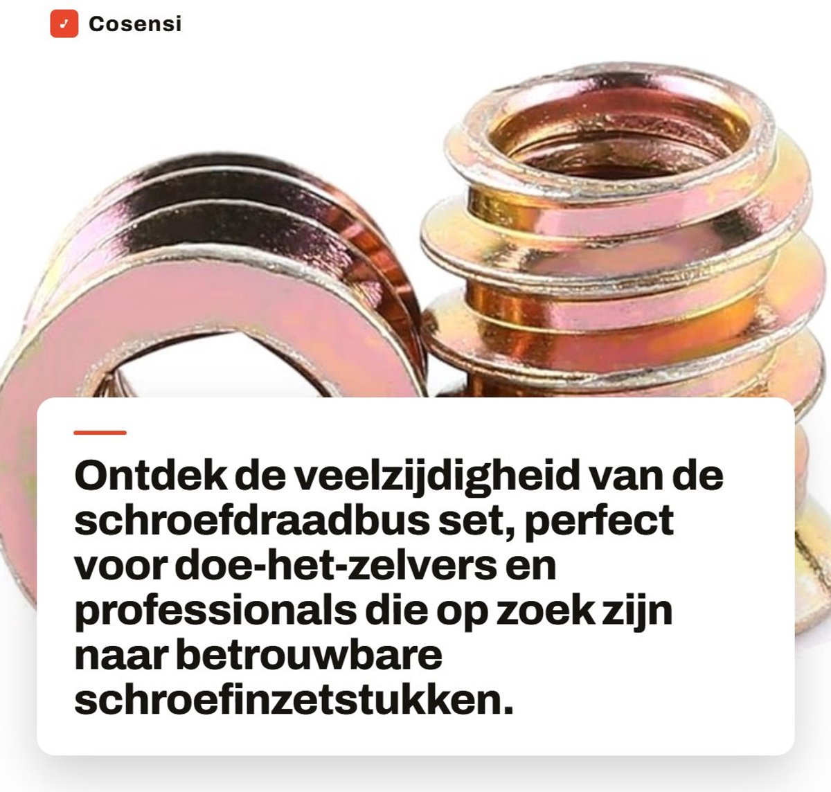 Dailygoods- Schroefdraadbus 20 Stuks - Zeskantschroef - Aandrijfmoer - Insignaalmoer - Binnenzeskant - Gegalvaniseerd Koolstofstaal - Inslagmoer