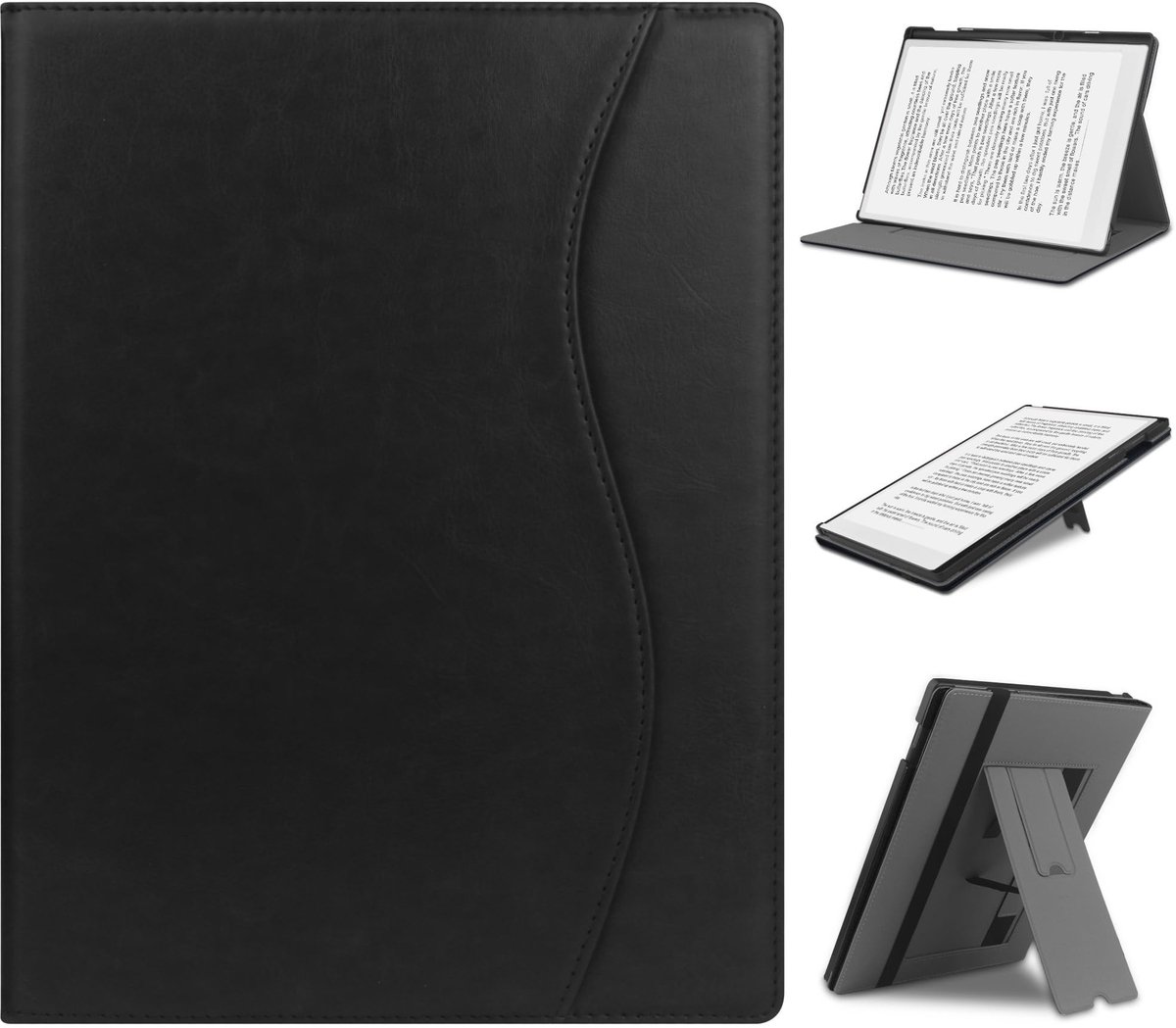 Dailygoods - HoYiXi Hoes voor 11,8 inch reMarkable Paper Pro (2024 Released) - met stevige klapstandaard en pennenzak, reMarkable Paper Pro 11,8 inch Color Display Cover, Auto Sleep/Wake, zwart
