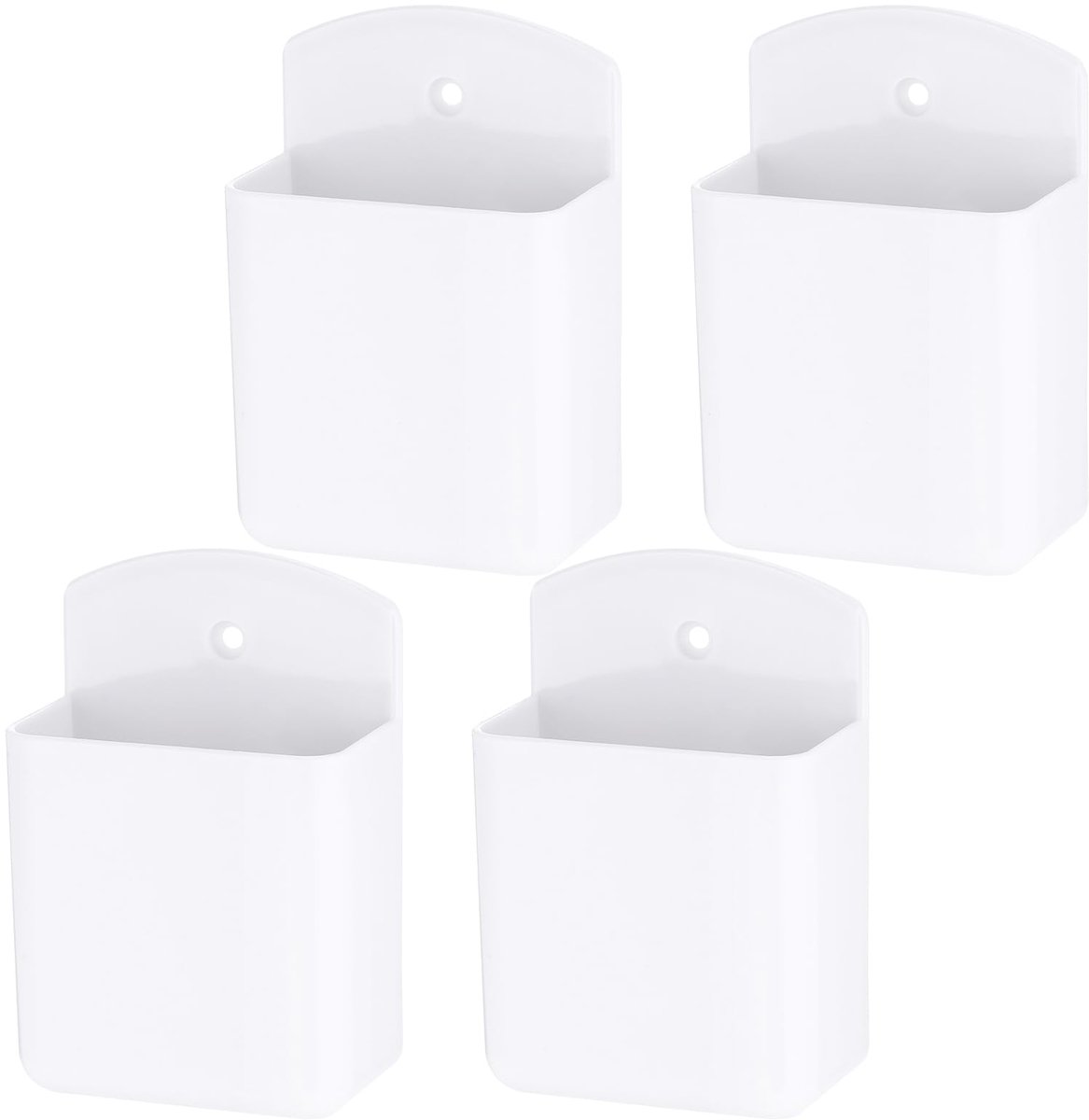 4 stuks afstandsbedieninghouder, afstandsbediening, opslag, zelfklevend, wandhouder, afstandsbedieninghouder voor controller, organizer box voor muur, pennenhouder wit, voor borstel, pennen