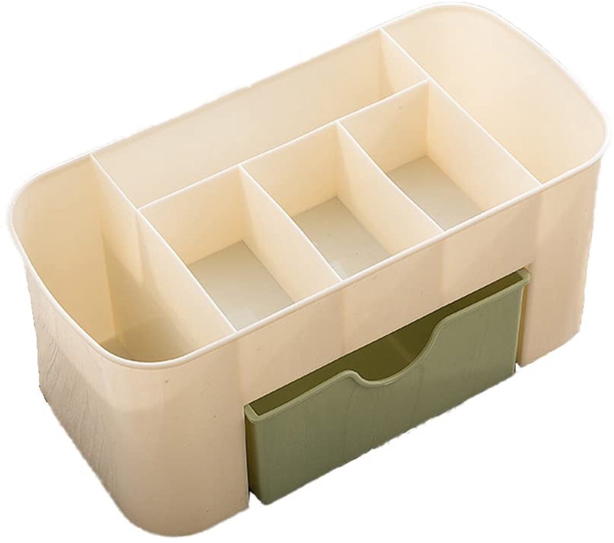 Dailygoods- Make-up Box Organizer - 6 Roosters - Lade - Antislip Onderkant - Waterdicht PP - Gemakkelijk Mee te Nemen - Cosmetica Organizer