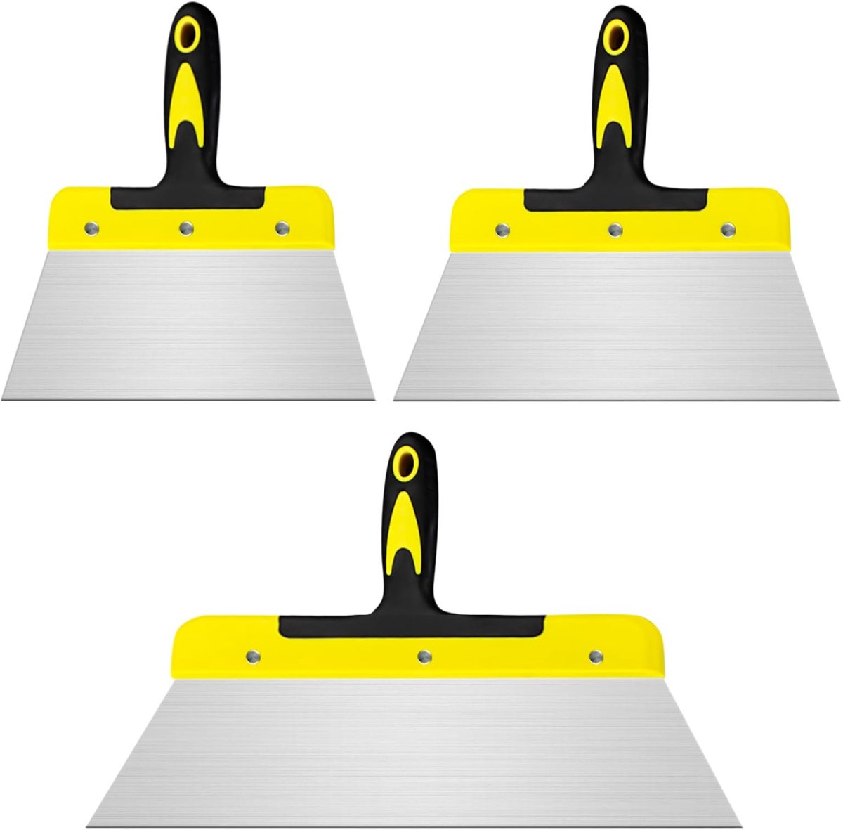 Dailygoods - Set van 3 Professionele Plamuurmessen van Roestvrijstaal