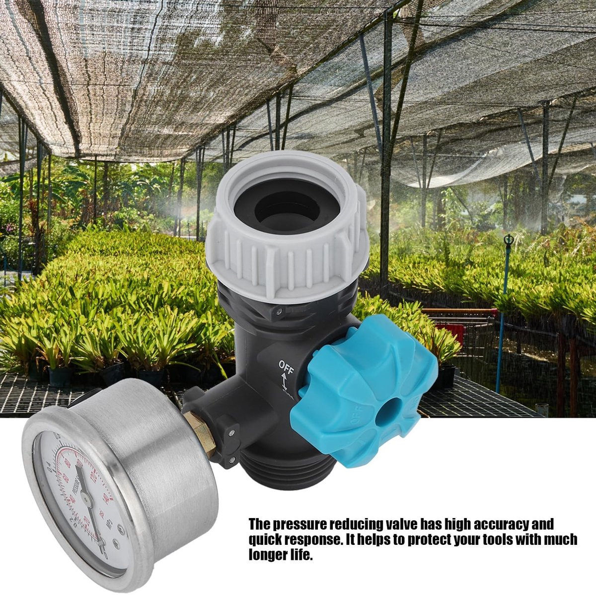 Dailygoods- Waterdrukventiel 140psi/10bar - Drukreduceerventiel - Verstelbare Waterdrukregelaar - G3/4 inch Inlaat/Uitlaat - POM Materiaal - 8,5 x 5 cm Afmetingen - Drukregelaar