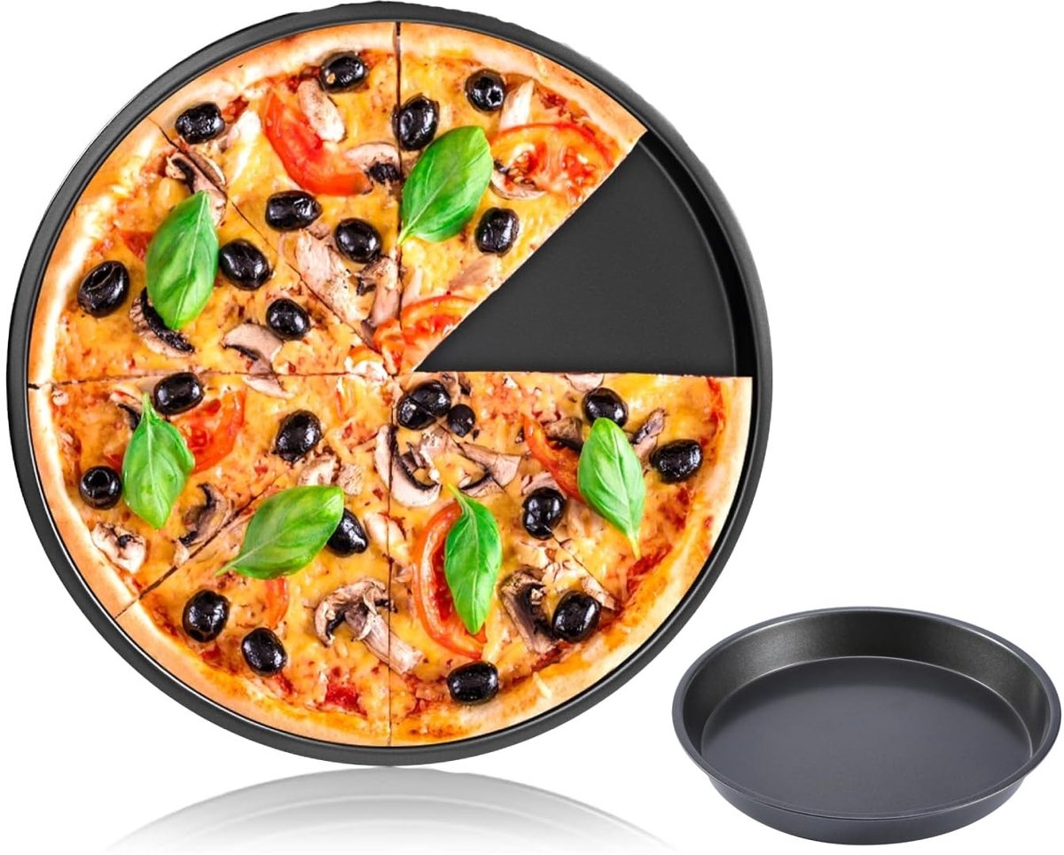 Dailygoods- Pizzapan 9 inch - Diepe Schotel - Antiaanbaklaag - Koolstofstaal - Bakvorm - Duurzaam en gemakkelijk schoon te maken